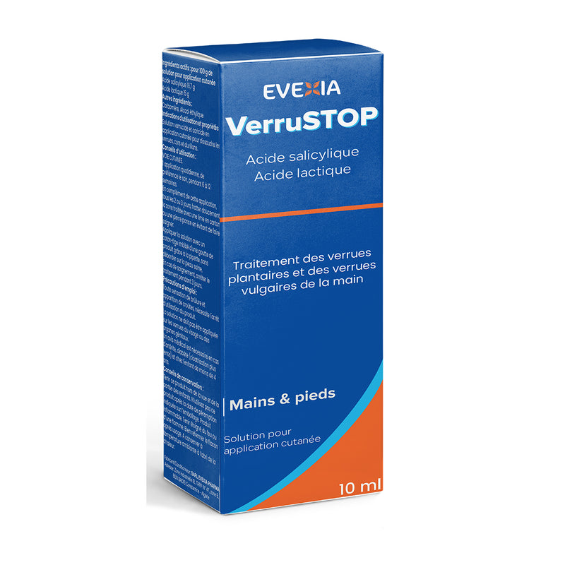 Verrustop – الثآليل، مسامير اللحم ومسامير القدم – قنينة 10 مل، حمض الساليسيليك وحمض اللاكتيك، مفعول مزيل للثآليل ومسامير اللحم، تطبيق مستهدف، يذيب التصلبات الجلدية، للاستخدام الجلدي، للبالغين