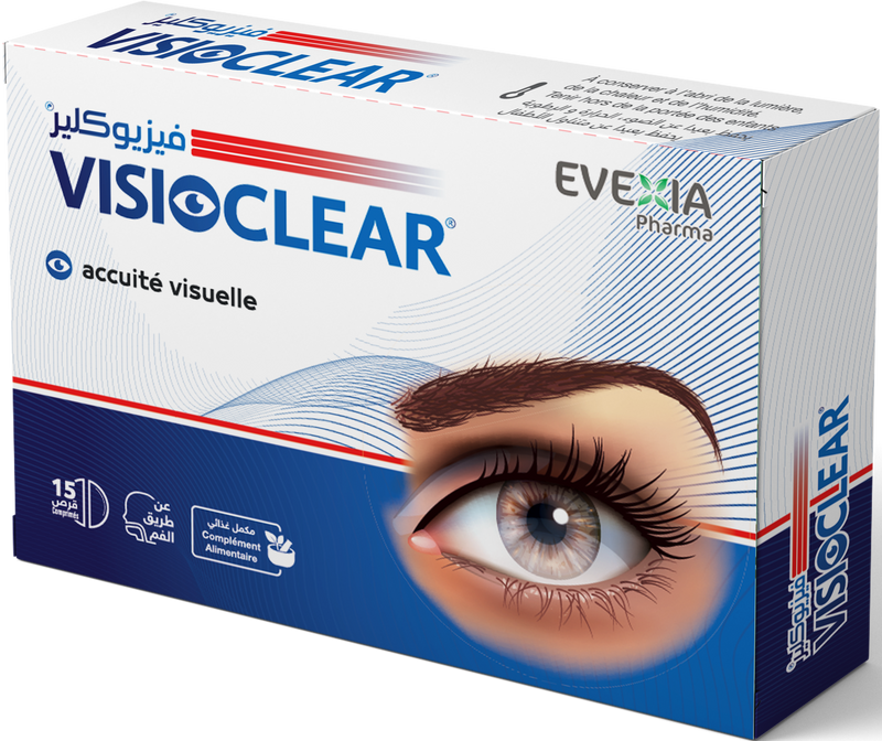 Visioclear – Vision & Santé Oculaire – Boîte 15, Lutéine, Zinc & Vitamines C & E, Anti-Oxydant, Protection de la Rétine, Acuité Visuelle, Fatigue Oculaire, Seniors