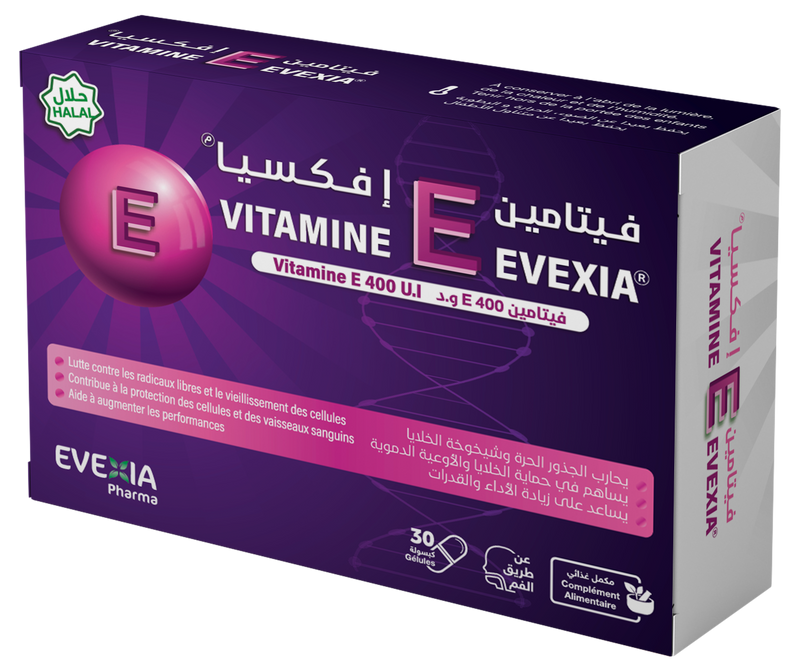 Vitamine E 400 UI – Antioxydant & Protection Cellulaire – 30 gélules, Vitamine E Alpha-Tocophérol, Radicaux Libres, Santé Cardiovasculaire, Anti-Âge, Peau, Adultes