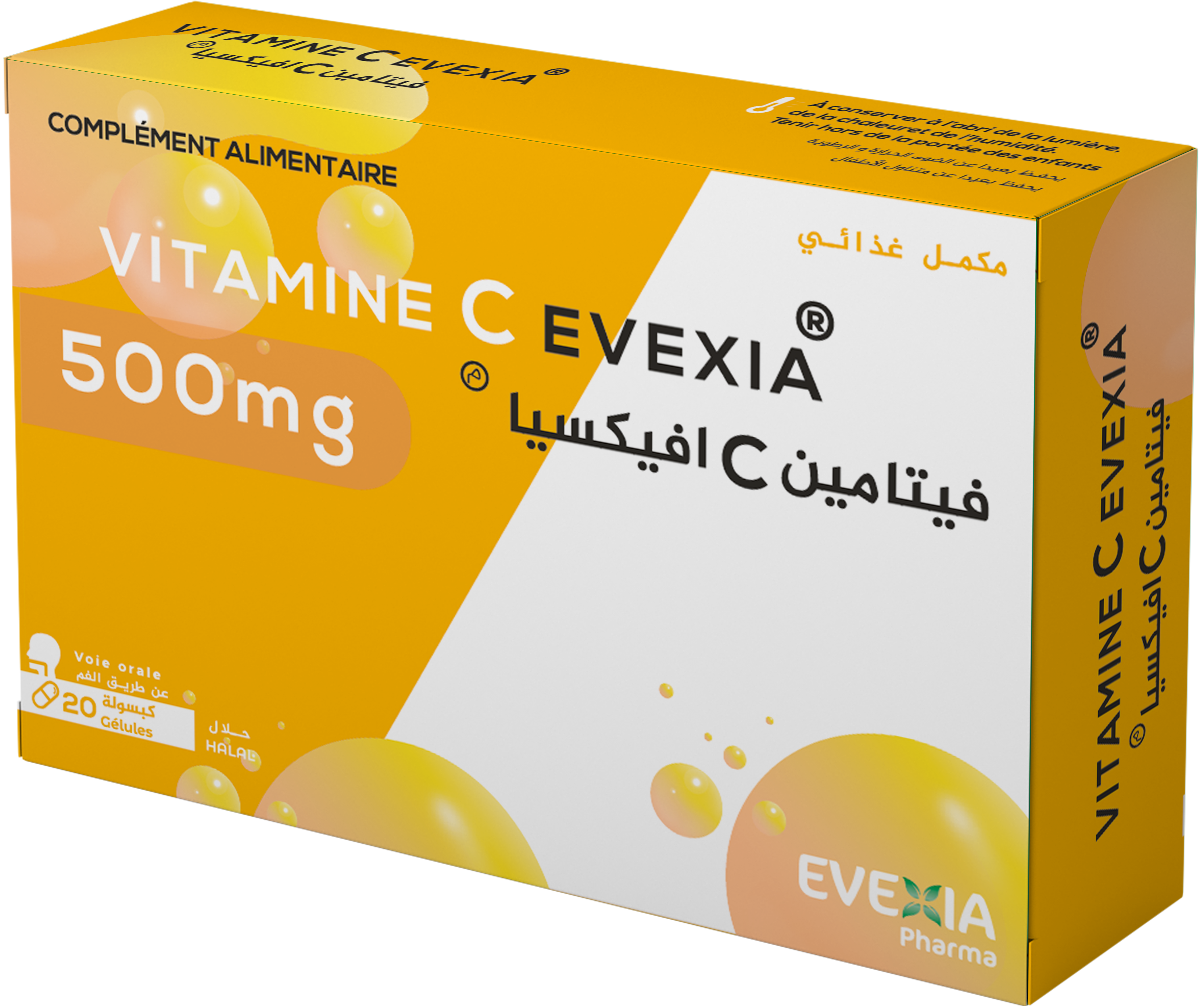 VITAMINE C 500g EVEXIA gélule