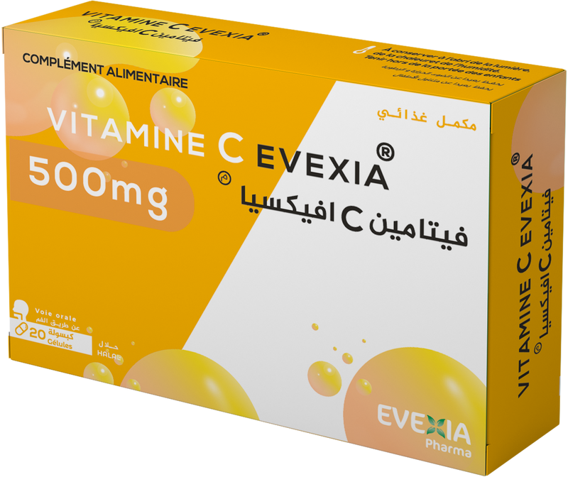 Vitamine C 500 mg – Immunité & Anti-Fatigue – Gélules, Vitamine C Acide Ascorbique, Défenses Naturelles, Anti-Oxydant, Tonus, Vitalité, Adultes, Boîte de 20